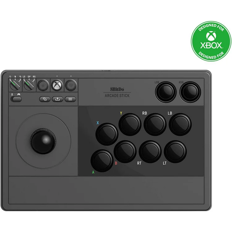 8Bitdo Arcade Stick (Black) for Xbox Series X|S and Xbox One Arcade Fight Stick with 3.5mm Audio Jack