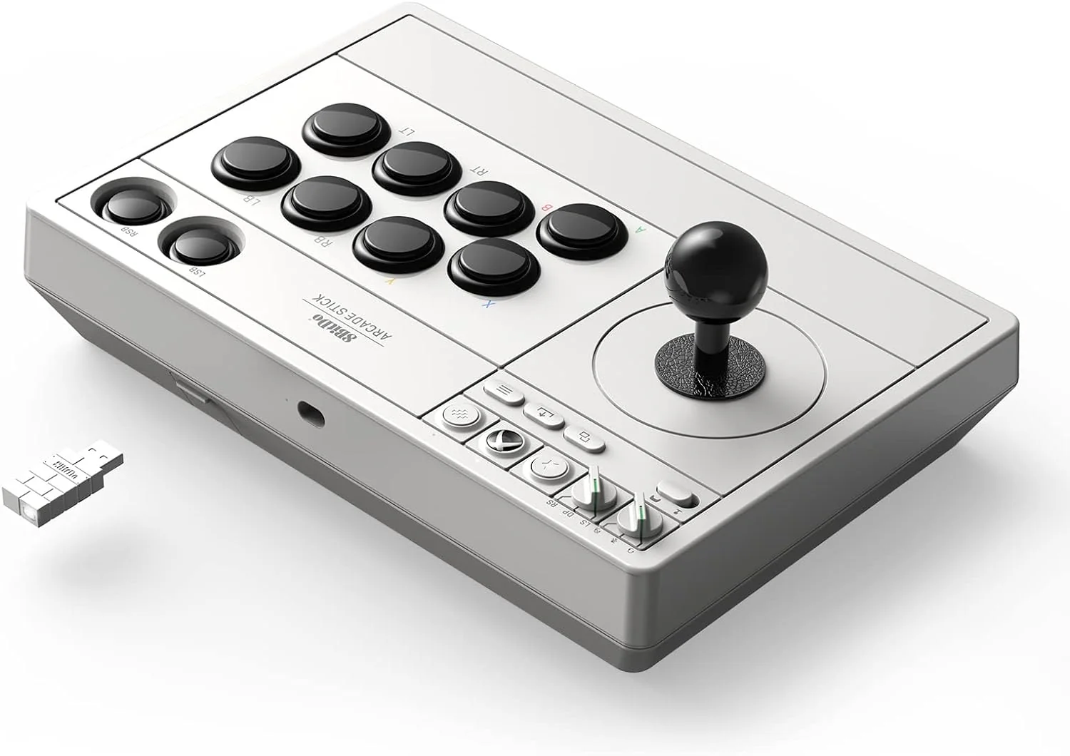 8Bitdo Arcade Stick (White) for Xbox Series X|S and Xbox One Arcade Fight Stick with 3.5mm Audio Jack - Image 2