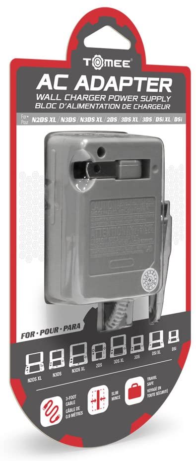 AC Adapter for New 2DS XL/ New 3DS/ New 3DS XL/ 2DS/ 3DS XL/ 3DS/ DSi XL/ DSi (Tomee)