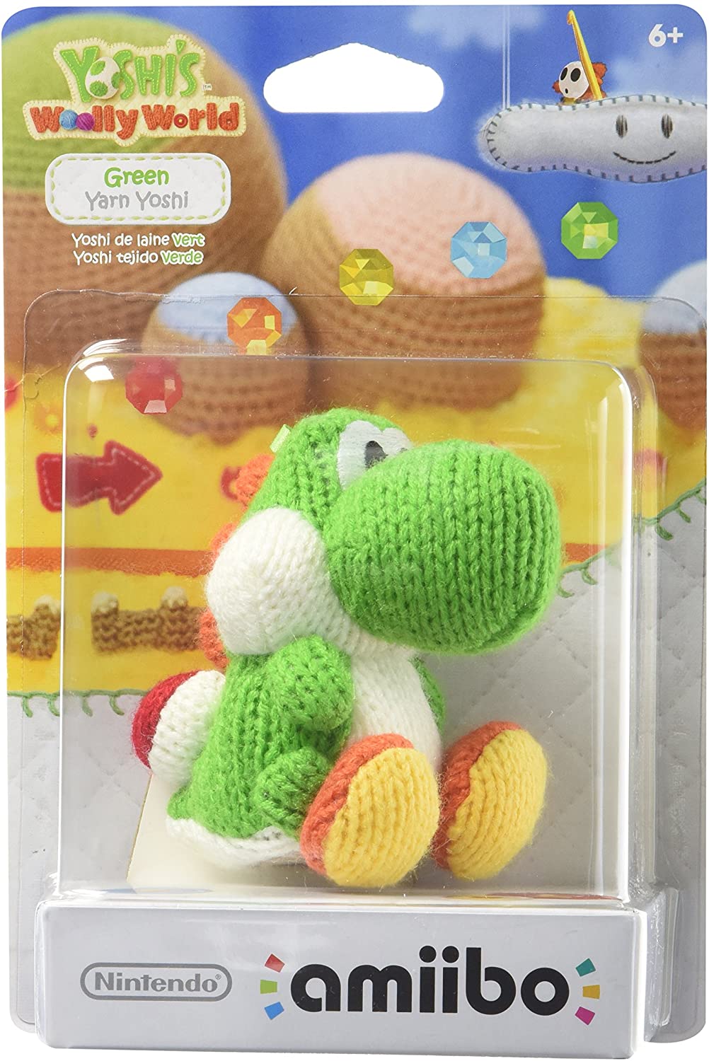 Amiibo Green Yarn Yoshi Figure (Yoshi's Woolly World) - TOY (NORTH AMERICAN)