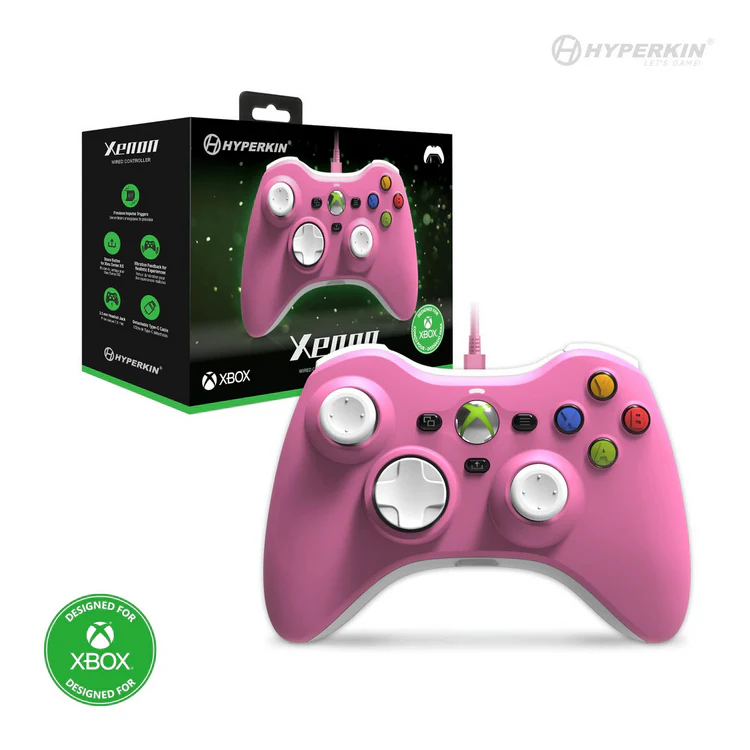 Hyperkin Xenon Wired Controller for Xbox Series X|S / XBOX1 / Windows 11|10 (Pink)