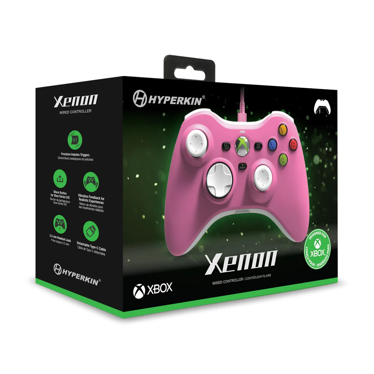 Hyperkin Xenon Wired Controller for Xbox Series X|S / XBOX1 / Windows 11|10 (Pink) - Image 5