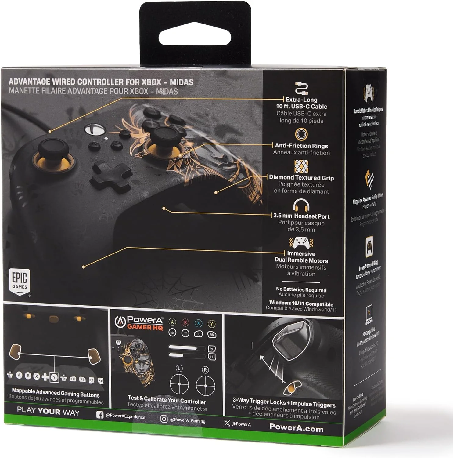 XBS - Power A Advantage Wired Controller for XBOX SERIES (Fortnite MIDAS) - Image 3