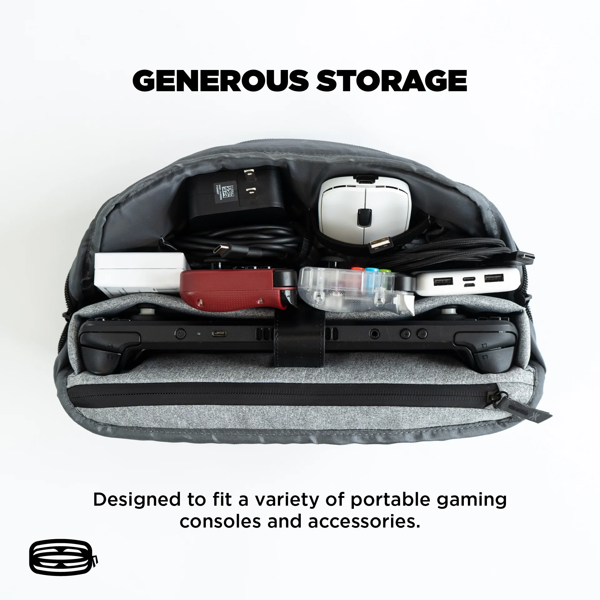 CRKD Pro Gaming Gear Carry Bag [Dark Grey] - Nintendo Switch - Image 4
