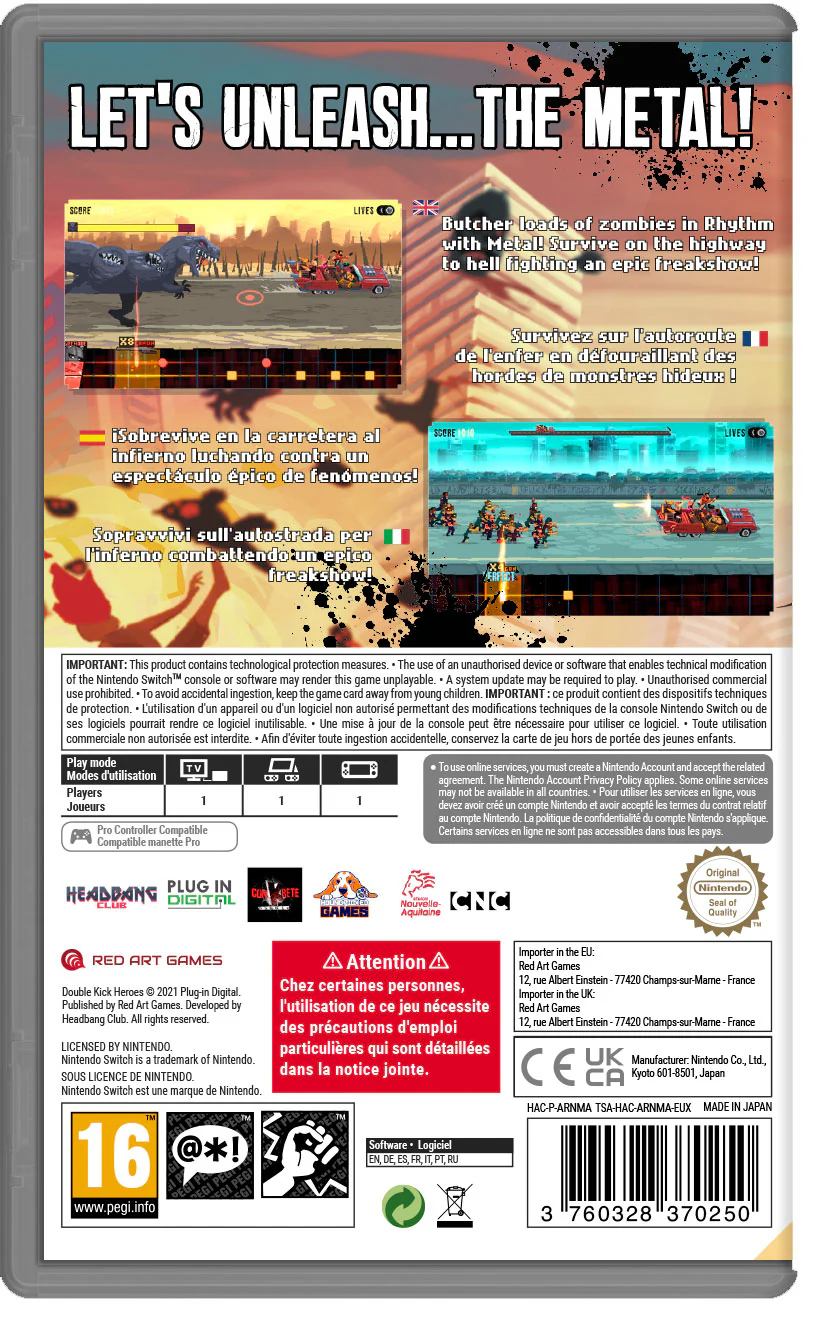 DOUBLE KICK HEROES [STANDARD] - SWITCH [RED ART GAMES] - Image 2
