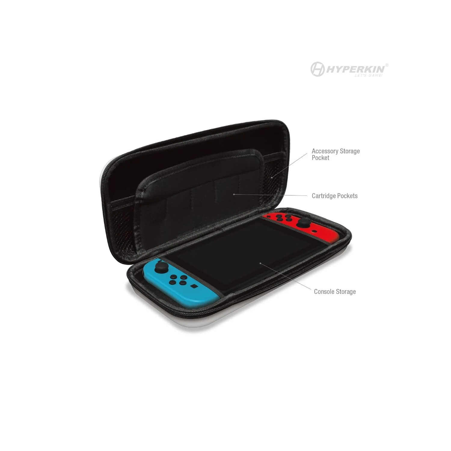 EVA Hard Shell Carrying Case (White/Black) for Nintendo Switch® OLED Model / Switch® - Image 3