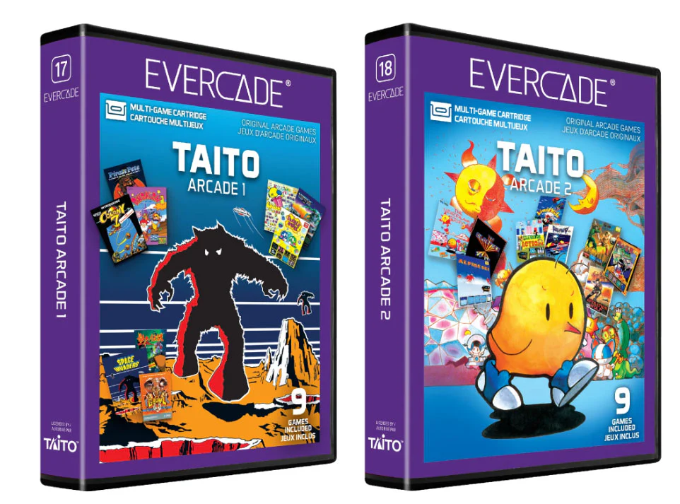 Evercade Taito Arcade 1 & Taito Arcade 2 Combo Pack (Free Shipping)