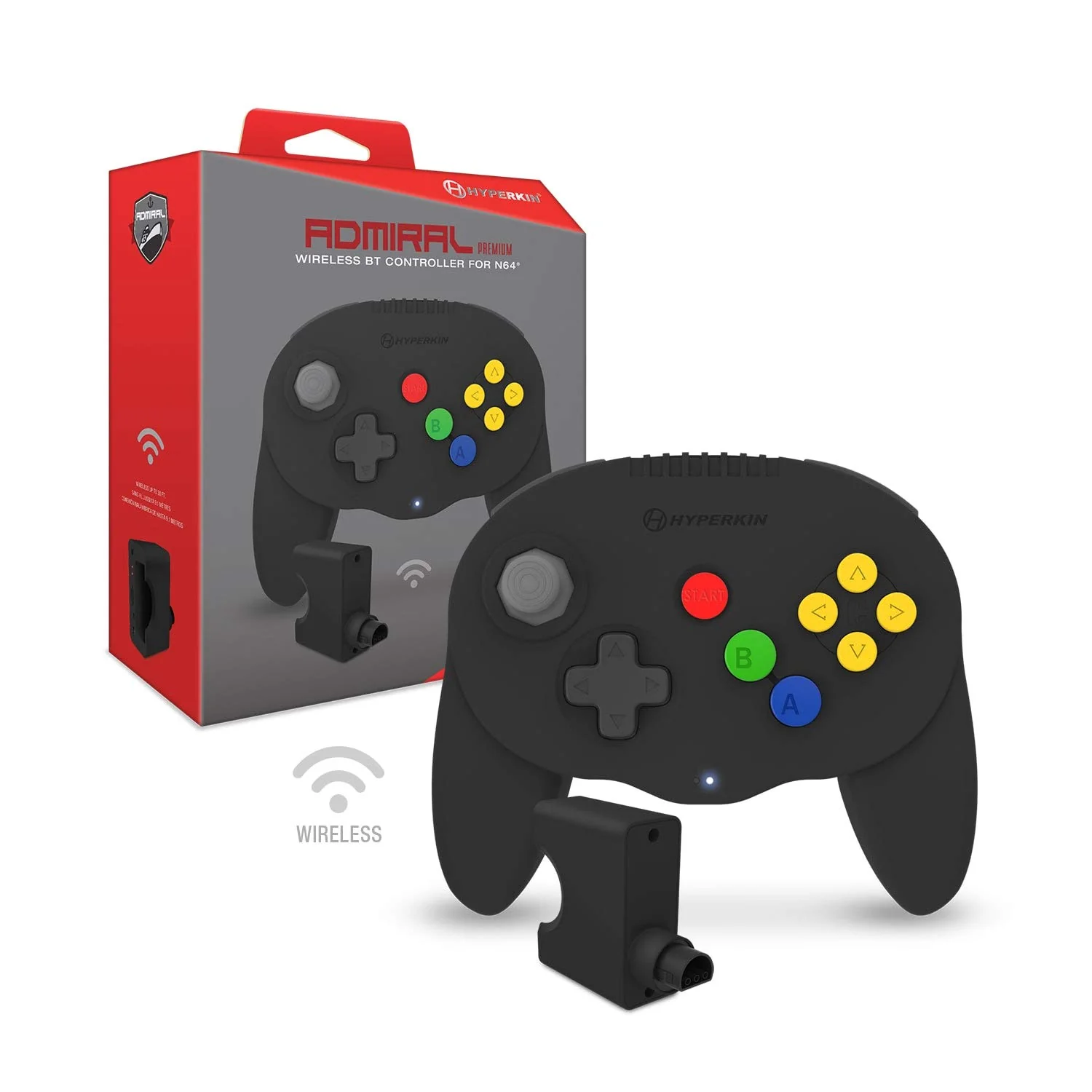 HYPERKIN "Admiral" Premium Wireless BT Controller for N64 (Black)