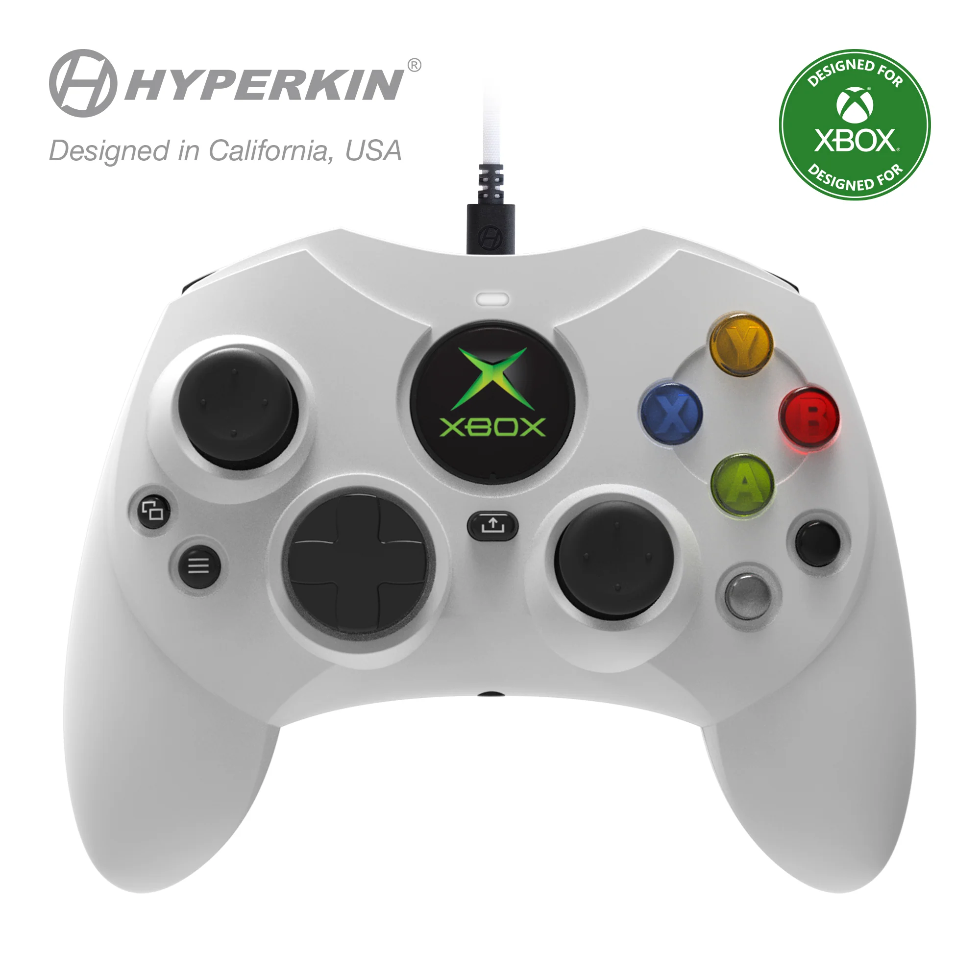 Hyperkin DuchesS Wired Controller for Xbox Series X|S/ Xbox 1/Windows 10|11(White)-Officially Licensed [FREE SHIPPING IN CANADA & USA]