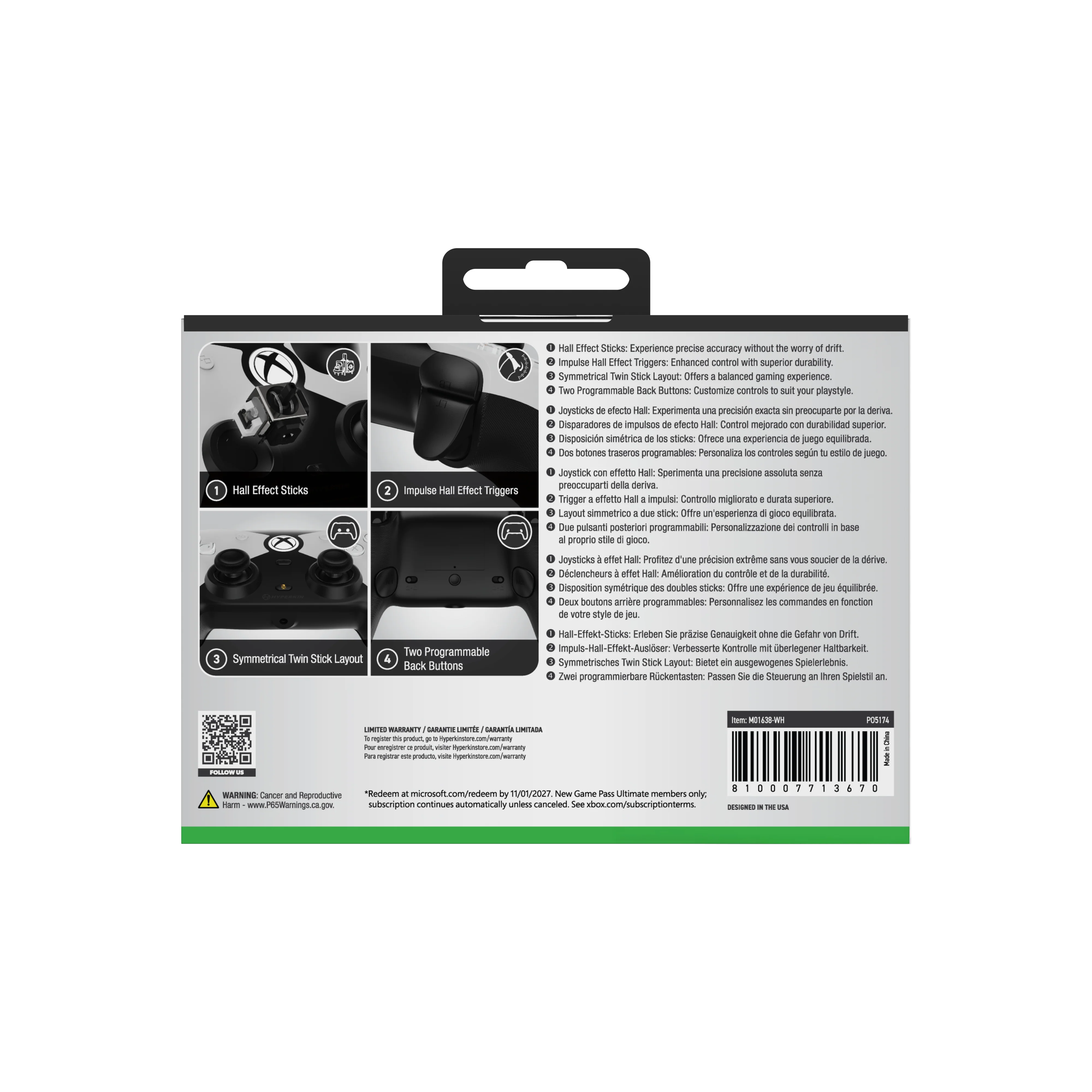 The Competitor Wired Controller (Hyperkin) (White) – Xbox Series & PC - Image 2