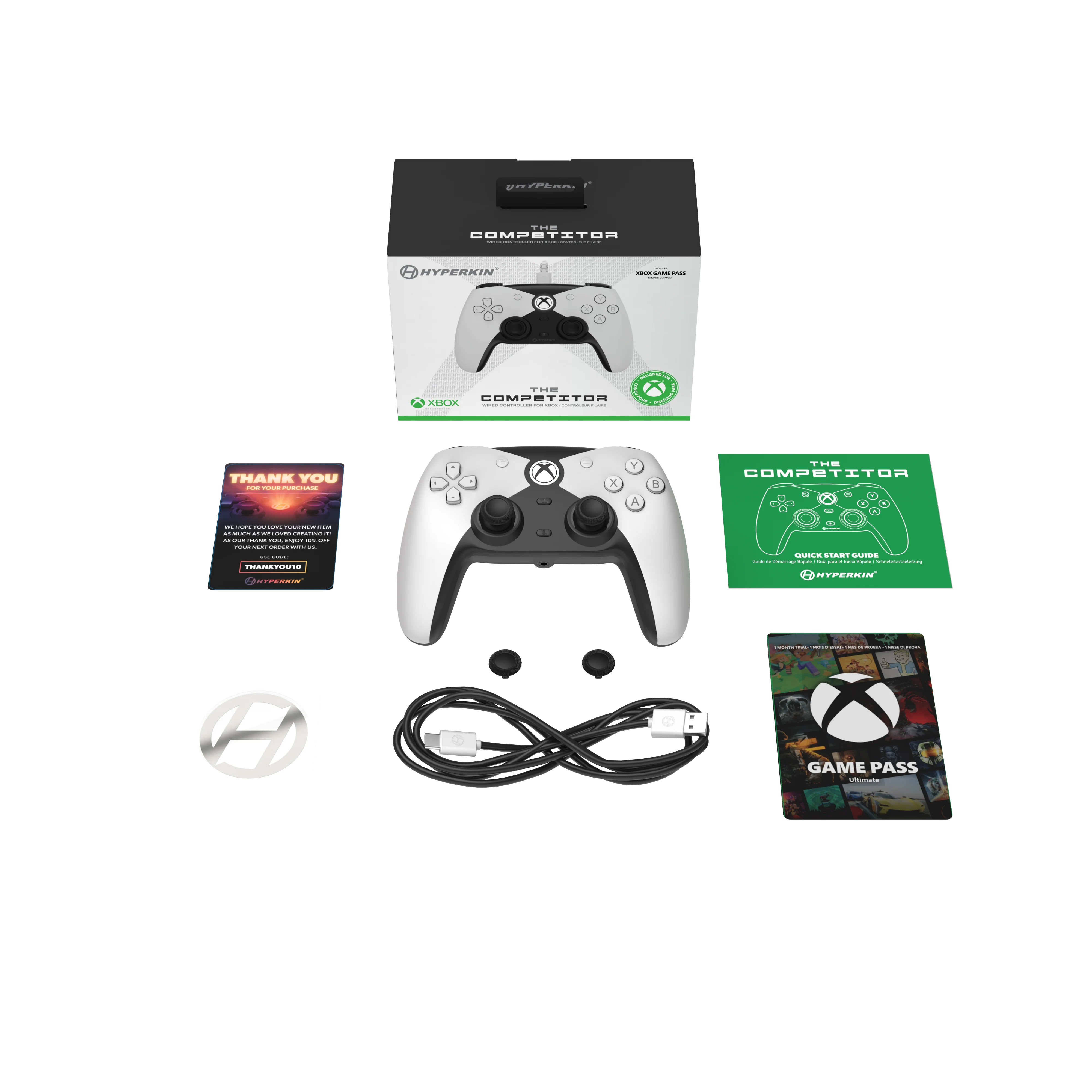The Competitor Wired Controller (Hyperkin) (White) – Xbox Series & PC - Image 4