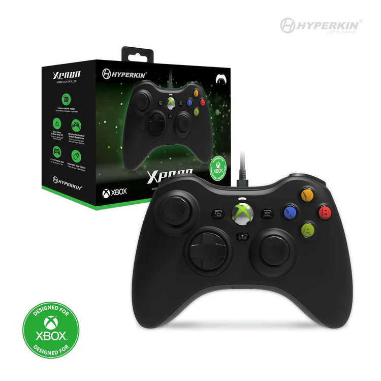 Hyperkin Xenon Wired Controller for Xbox Series X|S / XBOX1 / Windows 11|10 (Black)