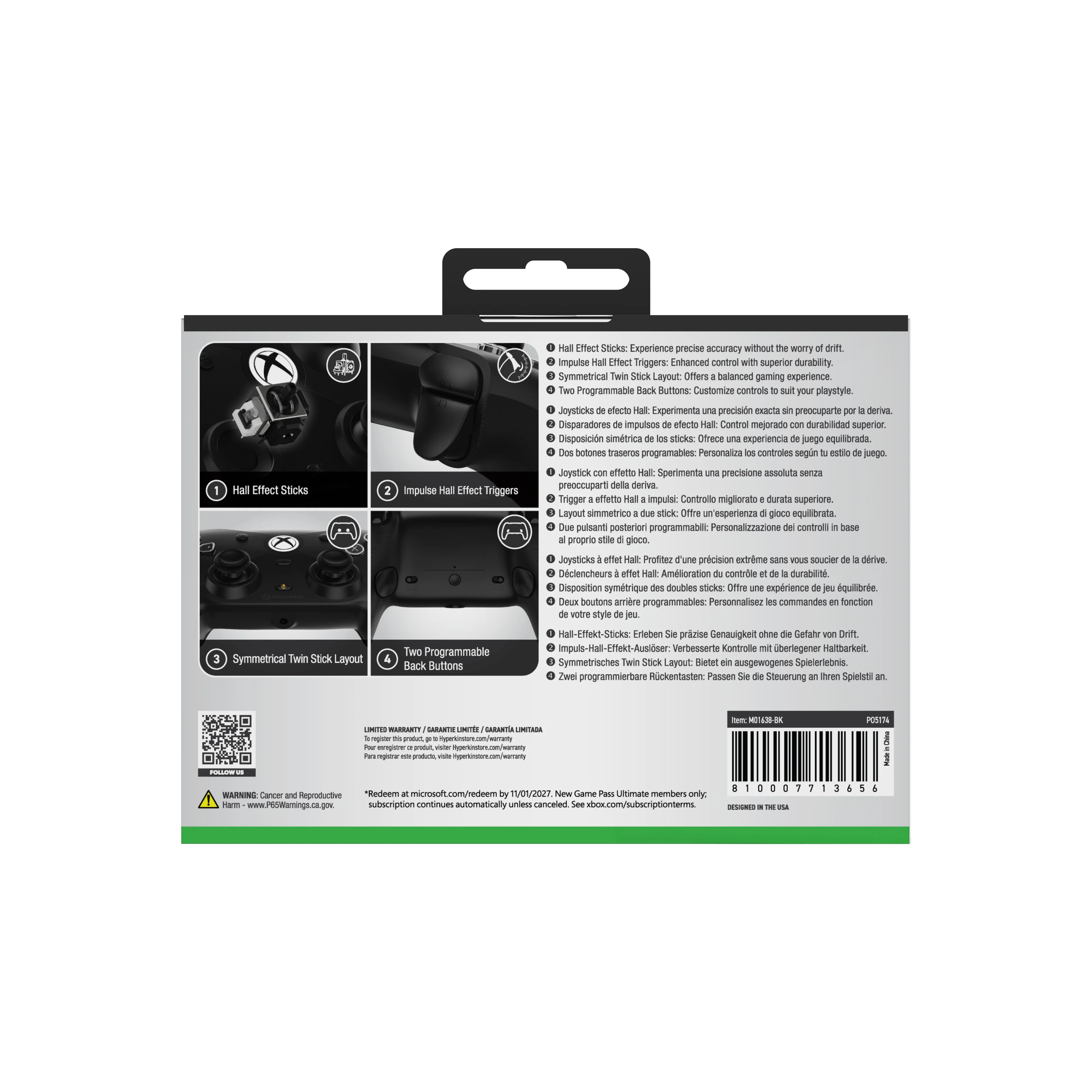 The Competitor Wired Controller (Hyperkin) (Black) – Xbox Series & PC - Image 2