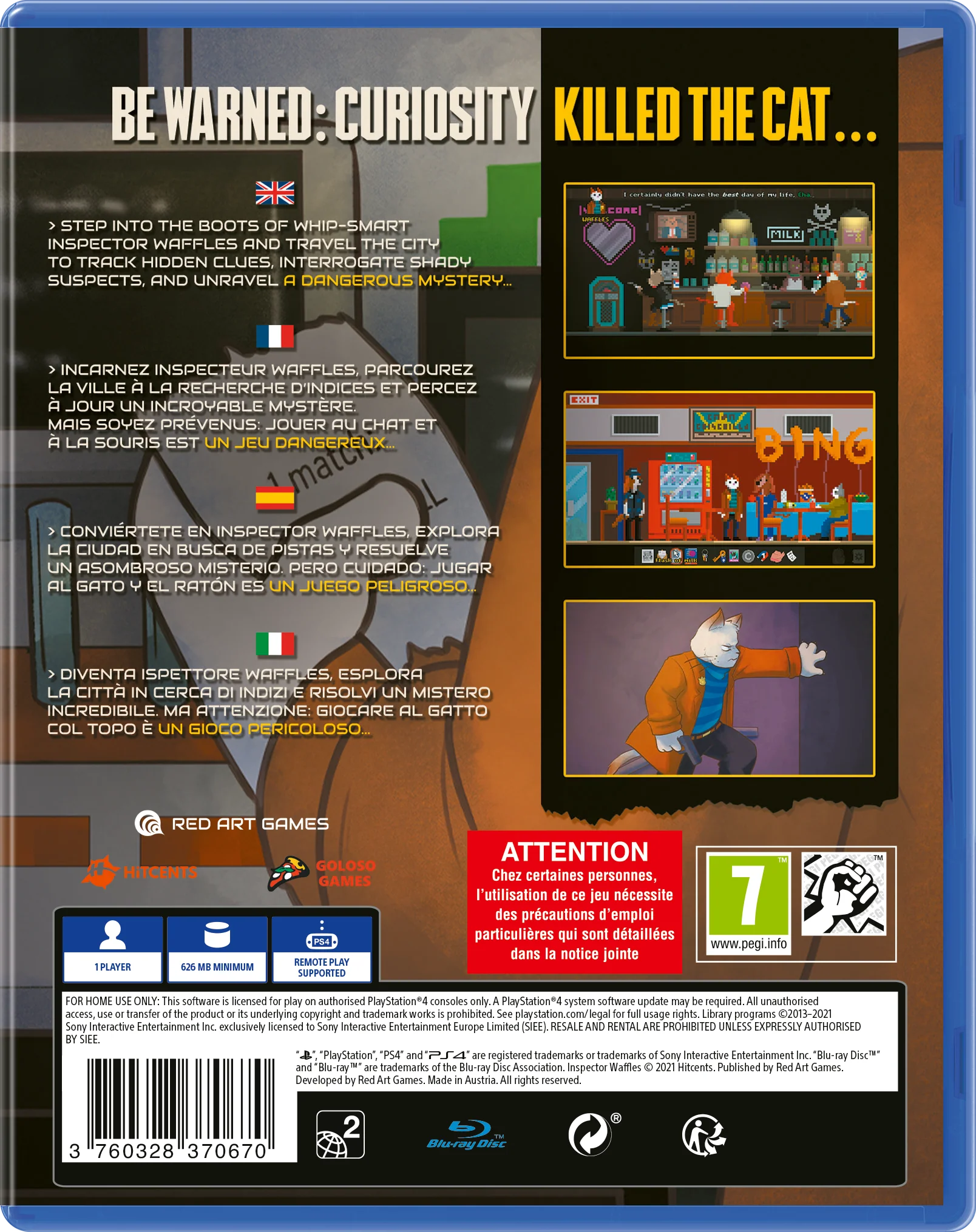 Inspector Waffles - PS4 [RED ART GAMES] - Image 2