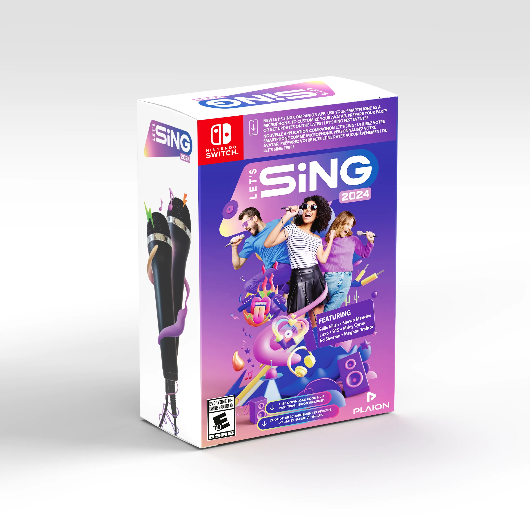 Let's Sing 2024 + 2 Microphones Bundle - Nintendo Switch
