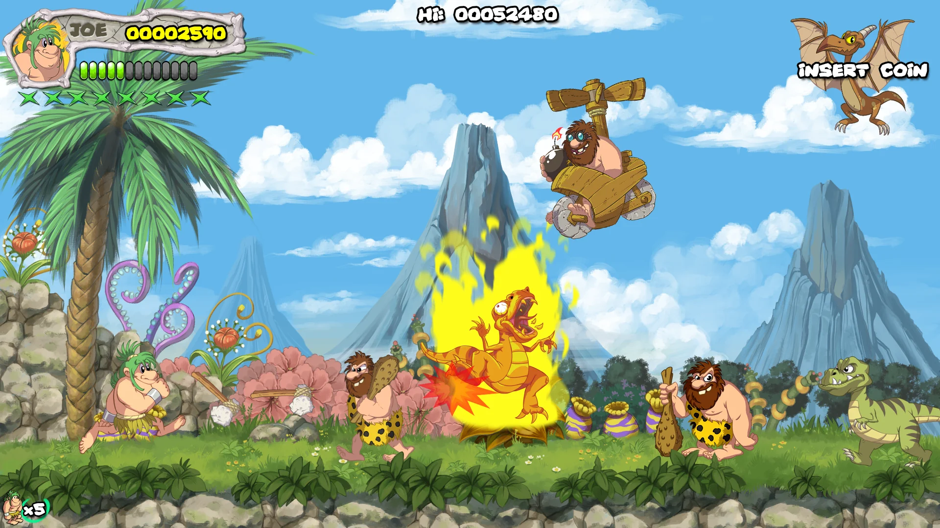 NEW JOE & MAC CAVEMAN NINJA T-REX EDITION - PS4 - Image 2