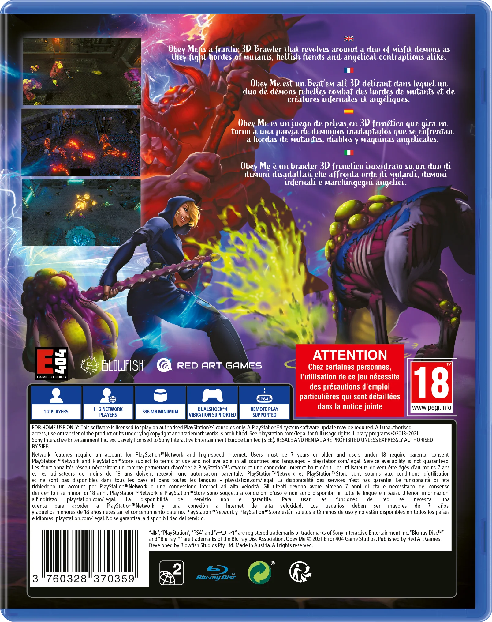 Obey Me - PS4 [RED ART GAMES] - Image 2