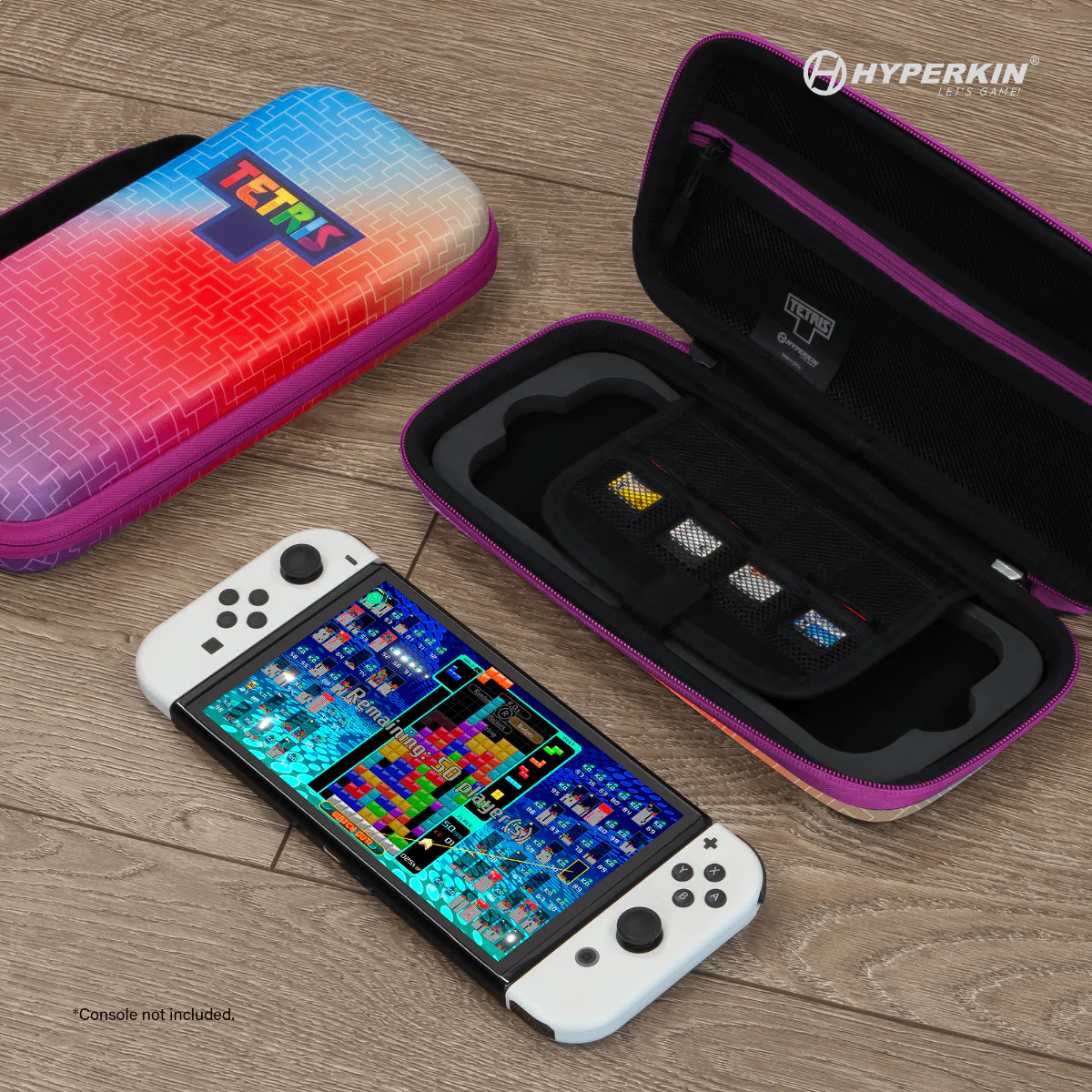 OFFICAL TETRIS EVA HARD SHELL CARRYING CASE FOR SWITCH OLED MODEL HYPER GRADIENT - SWITCH - Image 5