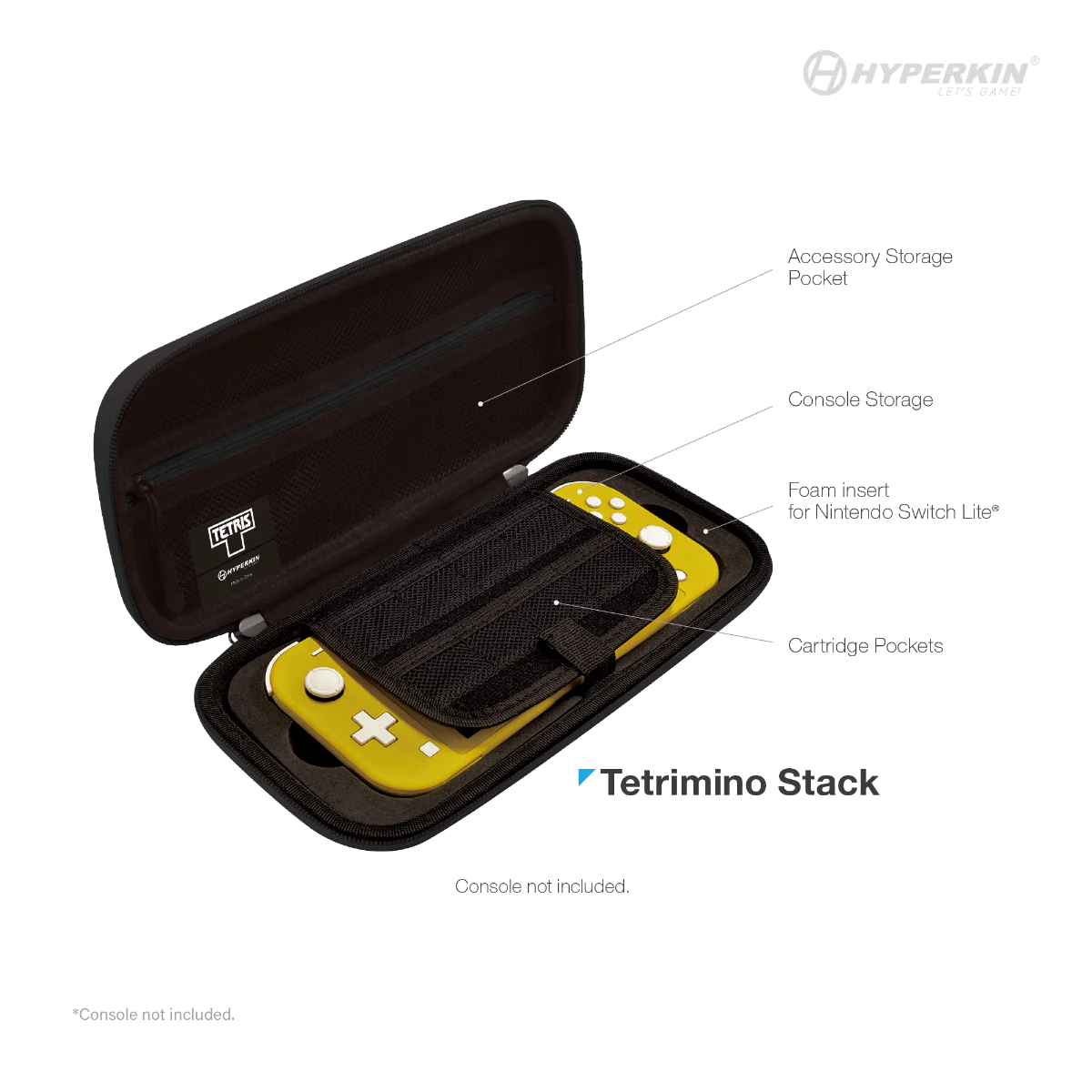 OFFICAL TETRIS EVA HARD SHELL CARRYING CASE FOR SWITCH OLED MODEL TETRIMINO STACK - SWITCH - Image 4