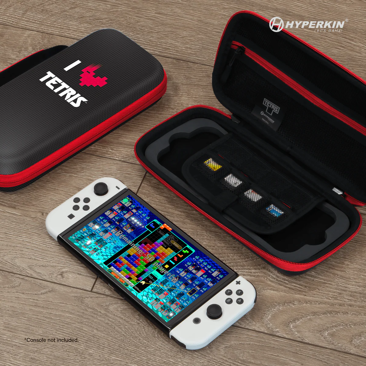 Official Tetris Eva Hard Shell Carrying Case for Switch Oled Model Heart Drop - Nintendo Switch - Image 5