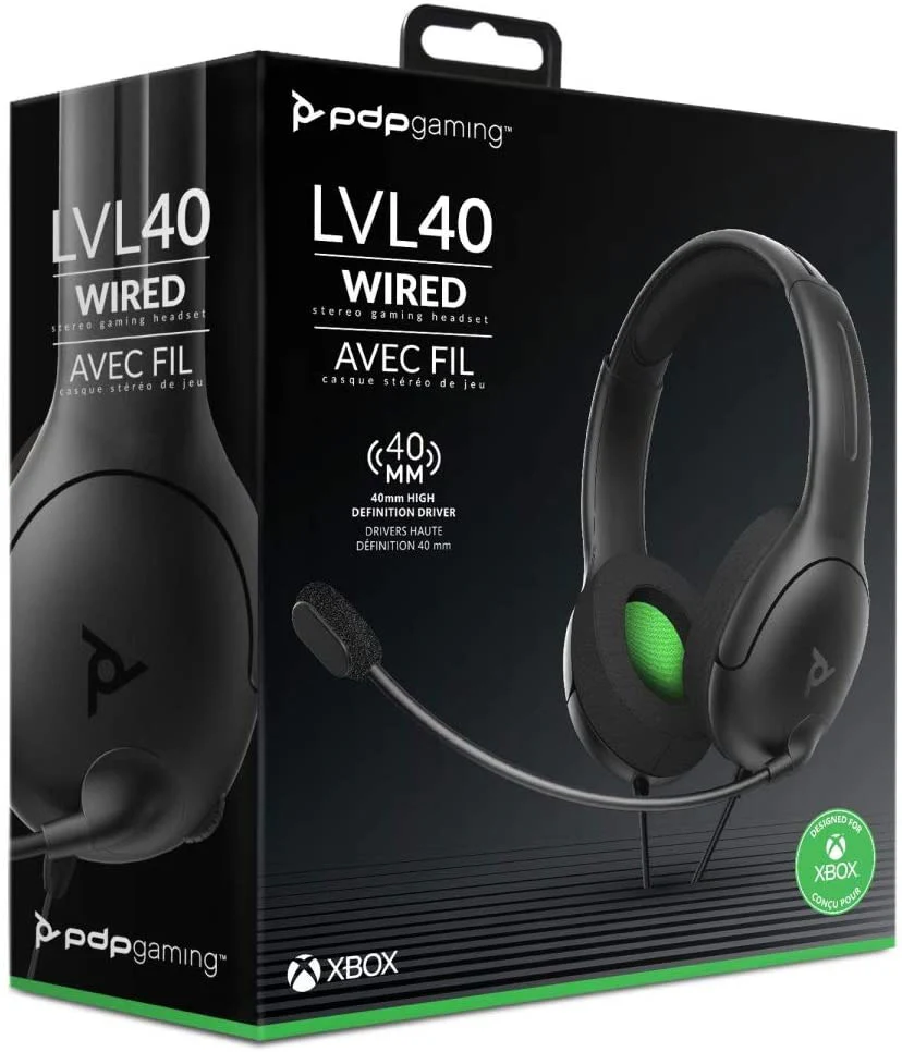 PDP Gaming LVL40 Wired Stereo Headset - XBOX ONE