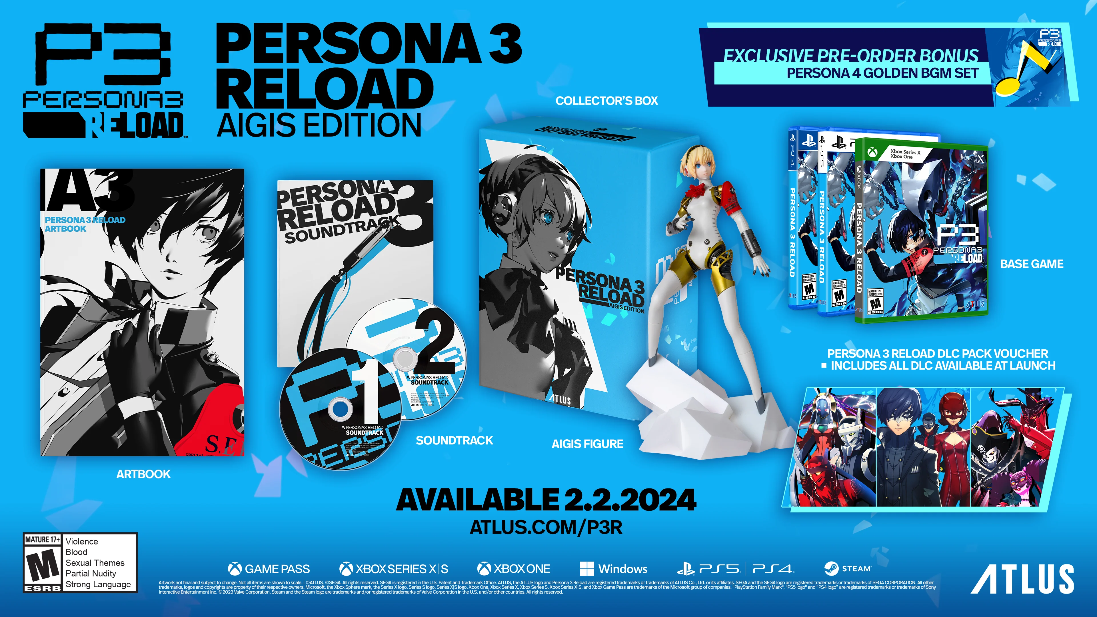 PERSONA 3 RELOAD COLLECTORS EDITION - XBOX ONE/XBOX SERIES X
