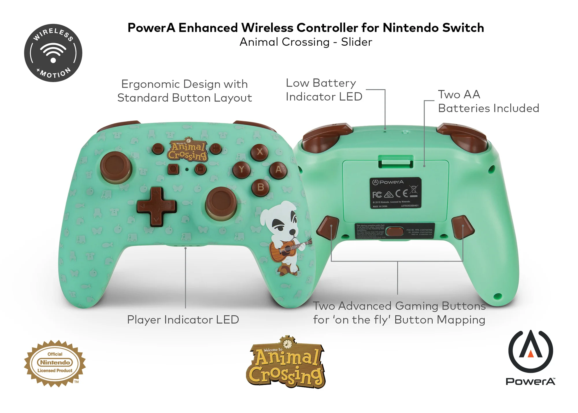 Power A Enhanced Wireless Controller for Nintendo Switch - Animal Crossing: K.K. Slider - SWITCH - Image 3