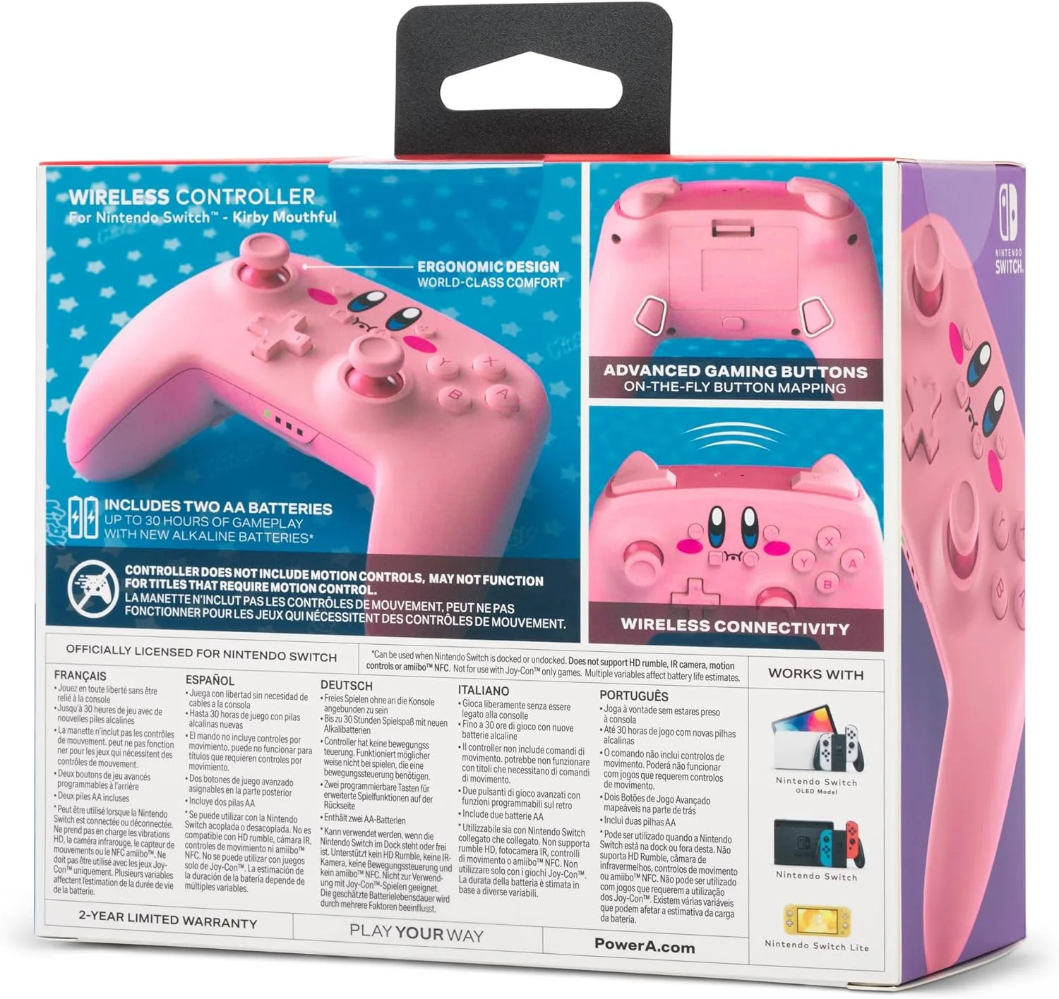 Power A Enhanced Wireless Controller Switch Kirby - Image 2
