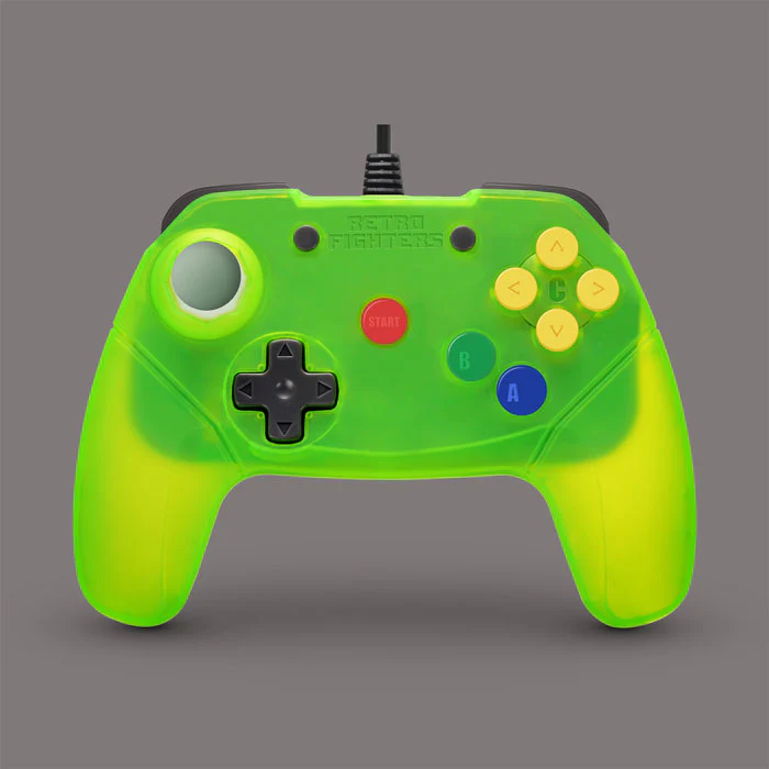 Retro Fighters Brawler64 Color Edition Wired Controller [Extreme Green] - Nintendo 64