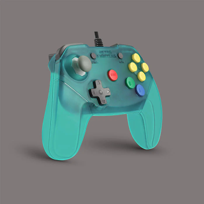 Retro Fighters Brawler64 Color Edition Wired Controller [Transparent Blue] - Nintendo 64 - Image 2