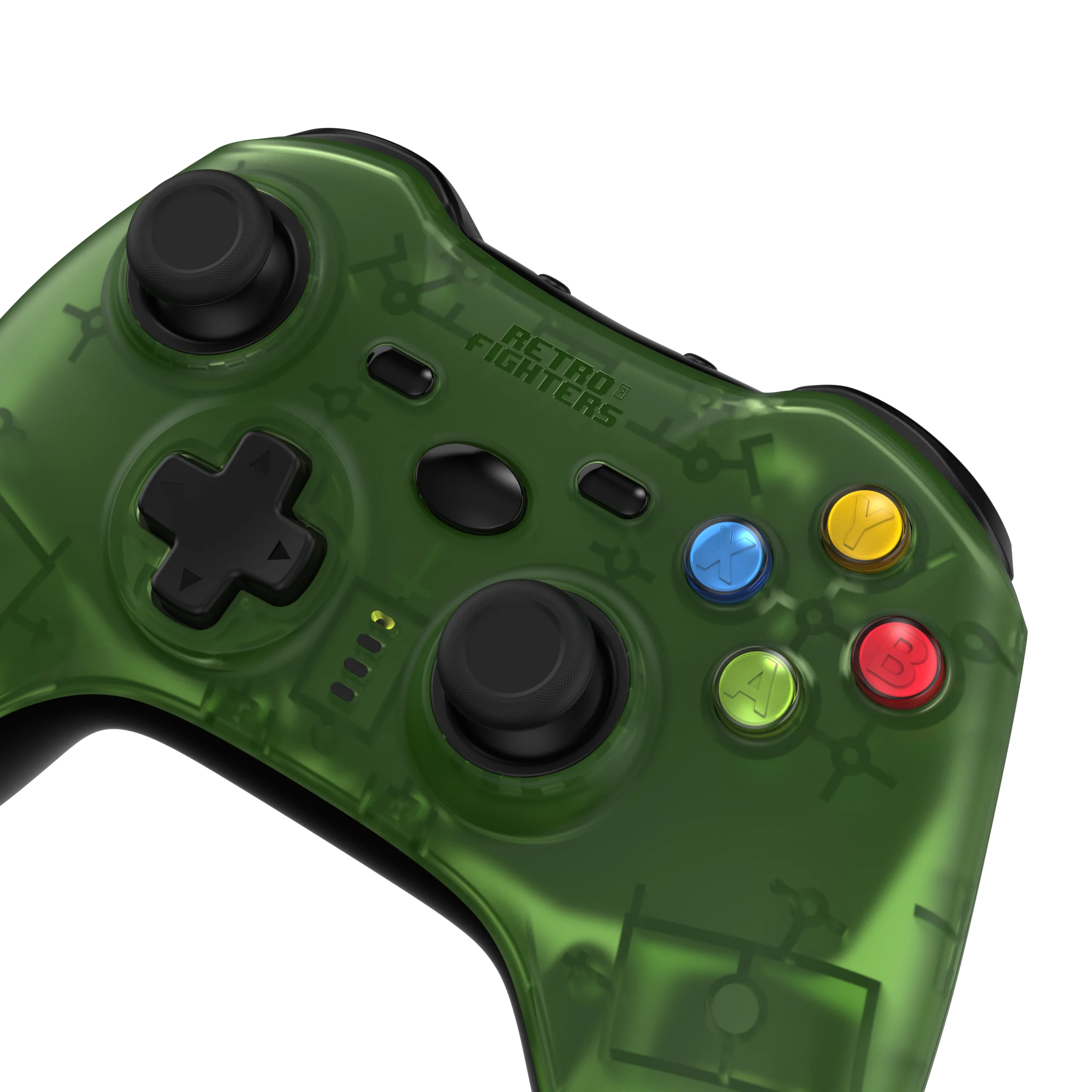 Retro Fighters Hunter 360 Wireless Controller for Xbox 360 & PC [Transparent Green] - Image 6