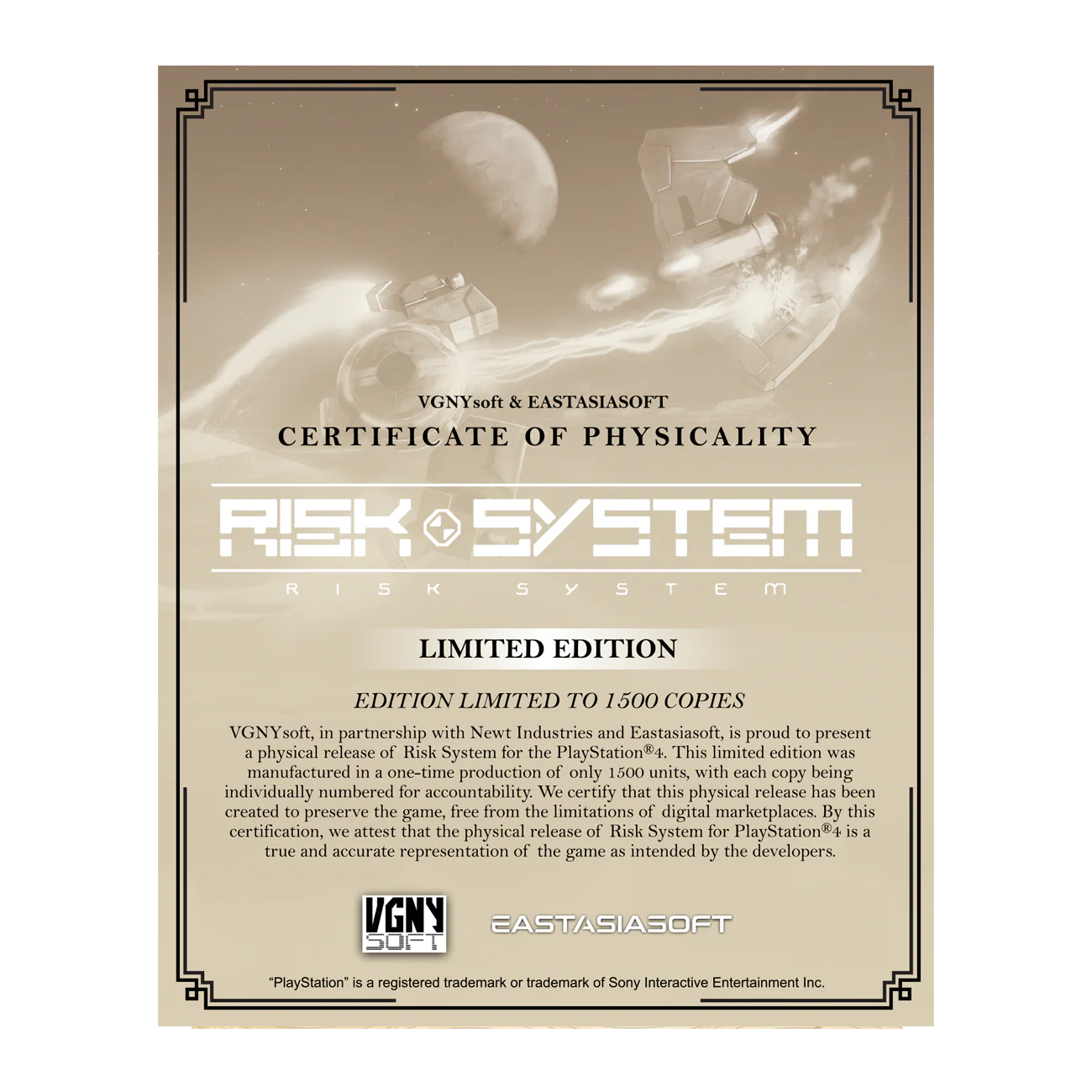 Risk System - PlayStation 4 [VGNY SOFT] - Image 3