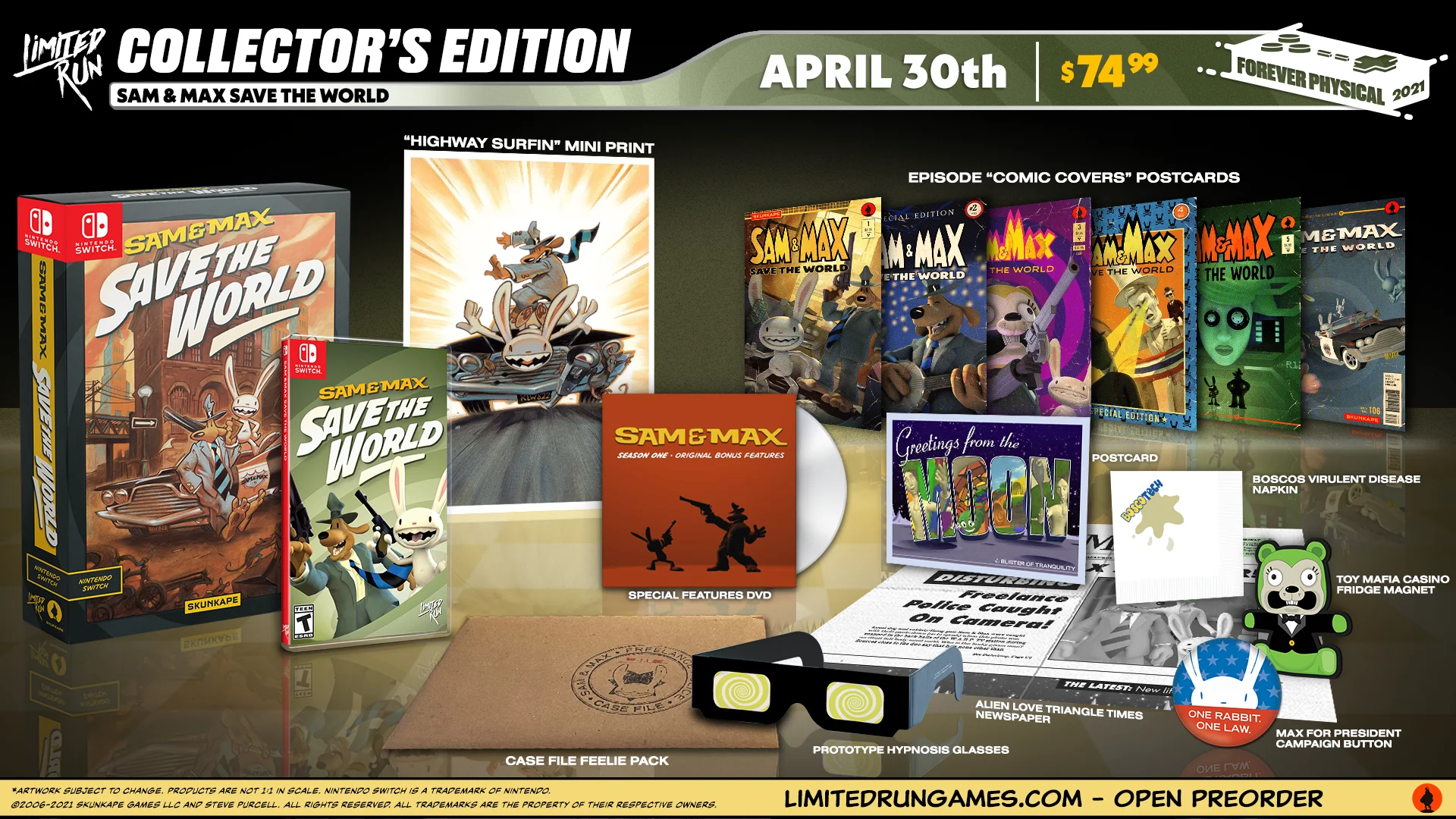 Sam & Max Save the World Collector's Edition [Limited Run Games #104]  - Nintendo Switch - Image 2