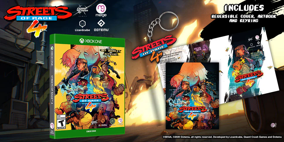 Streets of Rage 4 - XBOX ONE [REVERSIBLE COVER, KEYRING & ARTBOOK