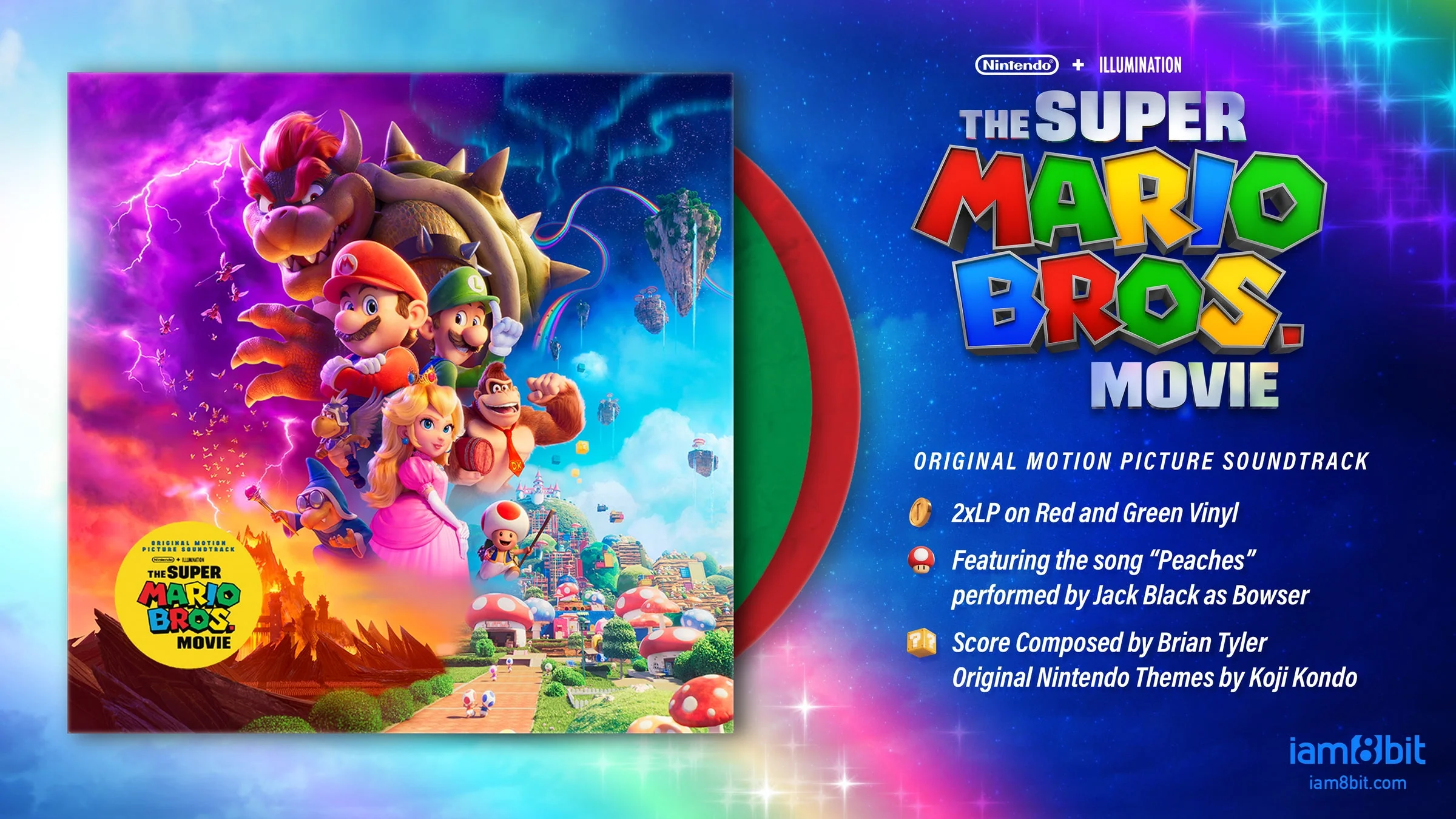 The Super Mario Bros. Movie 2xLP Vinyl Original Soundtrack [Audio Vinyl] - Image 2