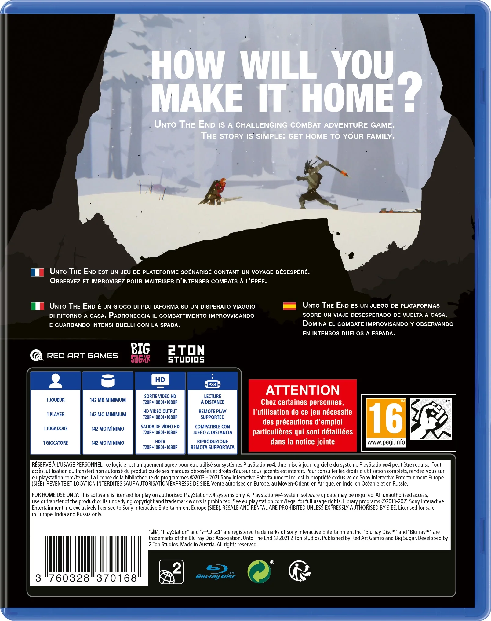 Unto the End - PlayStation 4 [Red Art Games] - Image 2