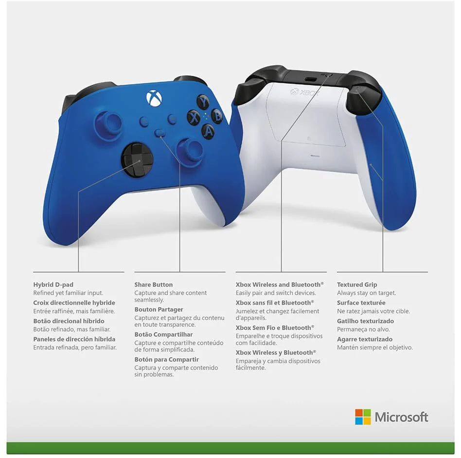 Xbox Wireless Controller – ( Shock Blue ) for Xbox Series X|S, Xbox One, and Windows 10 Devices - Image 2