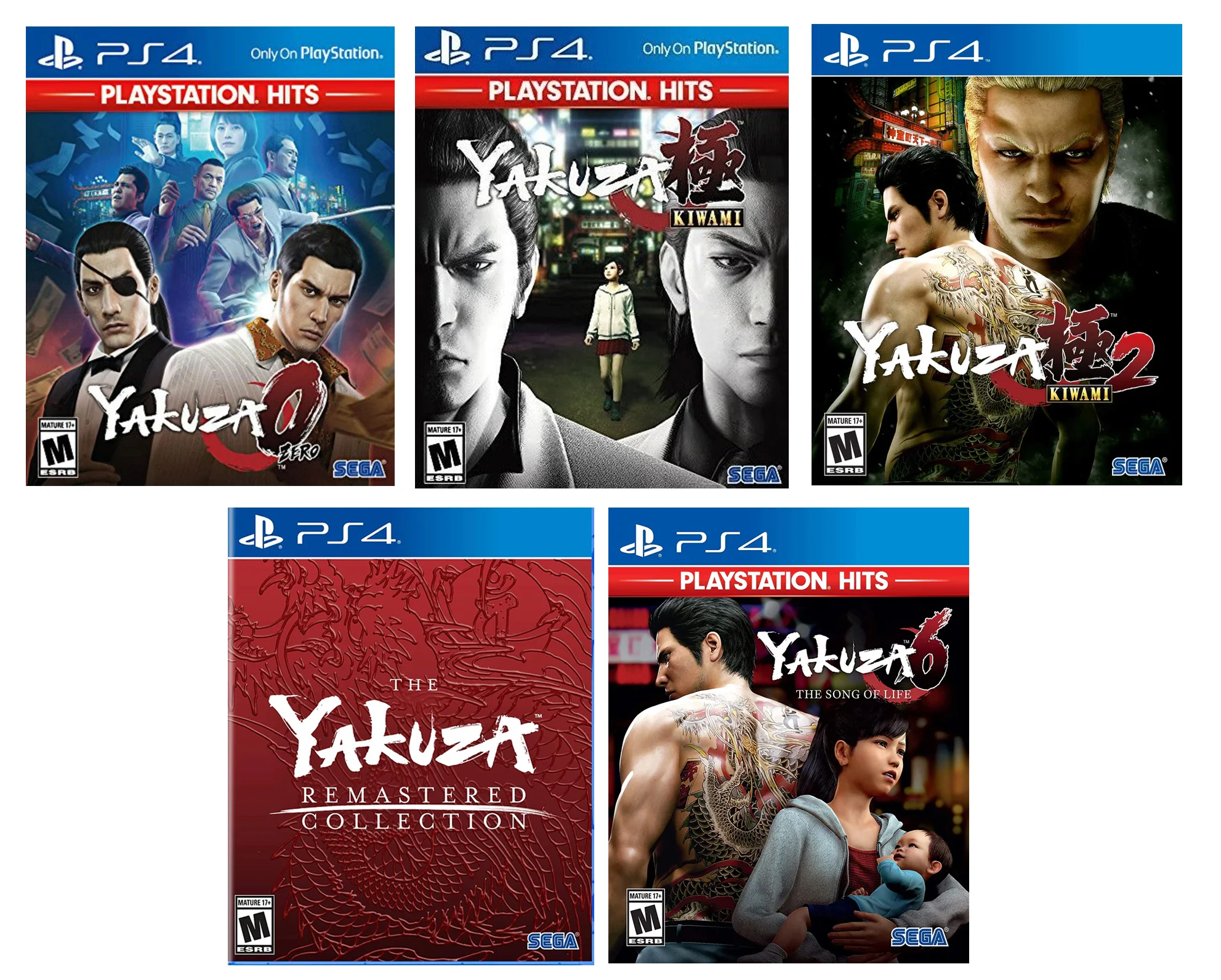 Yakuza 7 Game Pack (Includes Yakuza 0,K1, K2, 3, 4, 5, & 6) – PlayStation 4