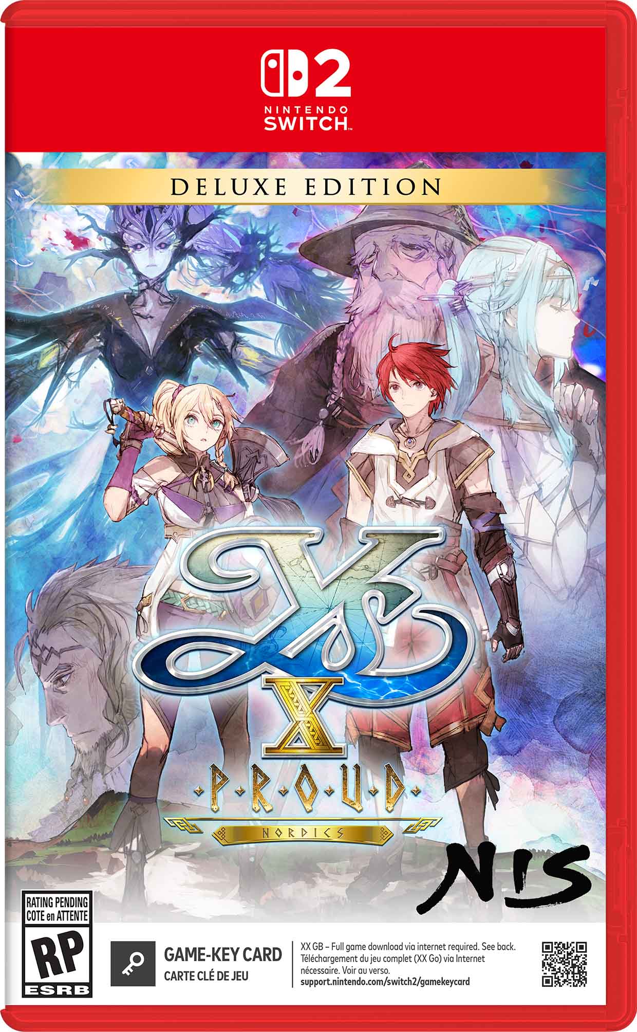 Ys X: Proud Nordics Deluxe Edition - [Game-Key Card] Nintendo Switch 2